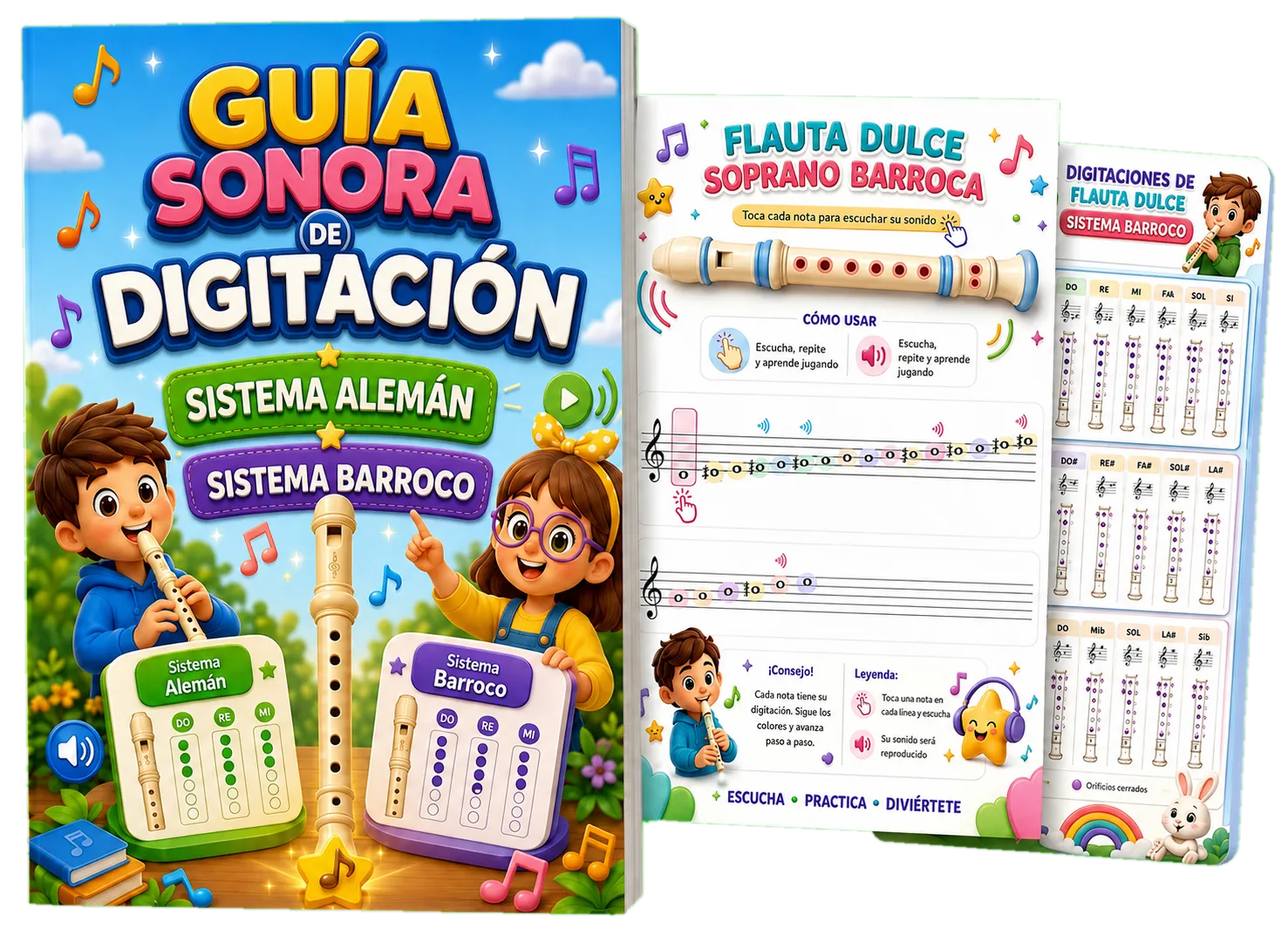 Mockup do bônus guia sonoro de digitação