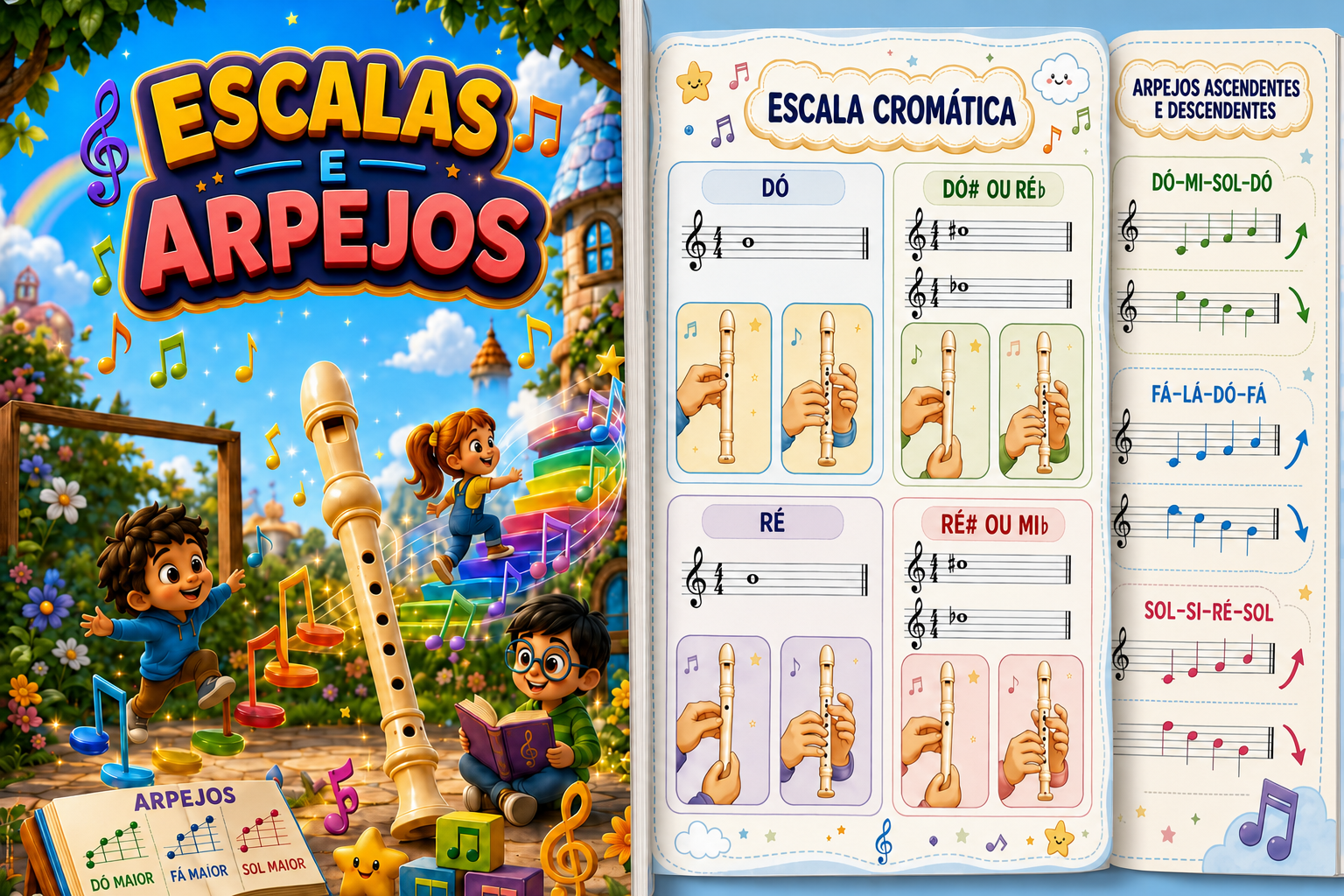 Mockup do bônus escalas e arpejos
