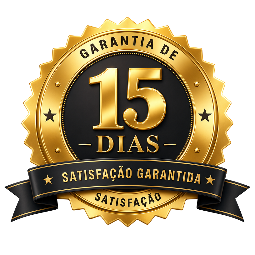 Selo de garantia de satisfação de 15 dias